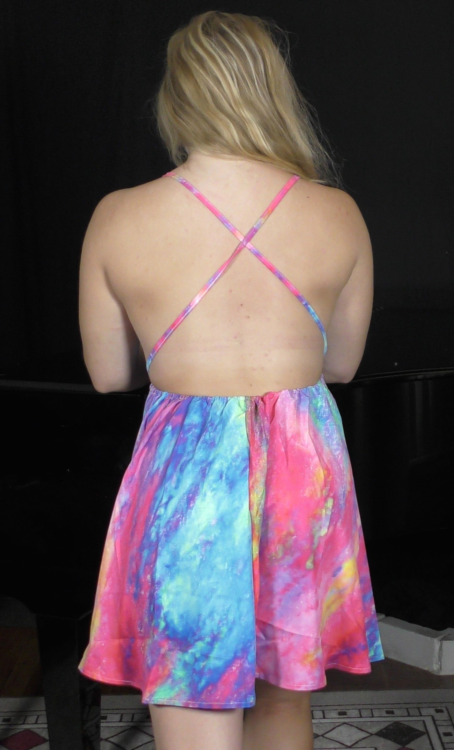 Rave Kandi Backless Mini-dress