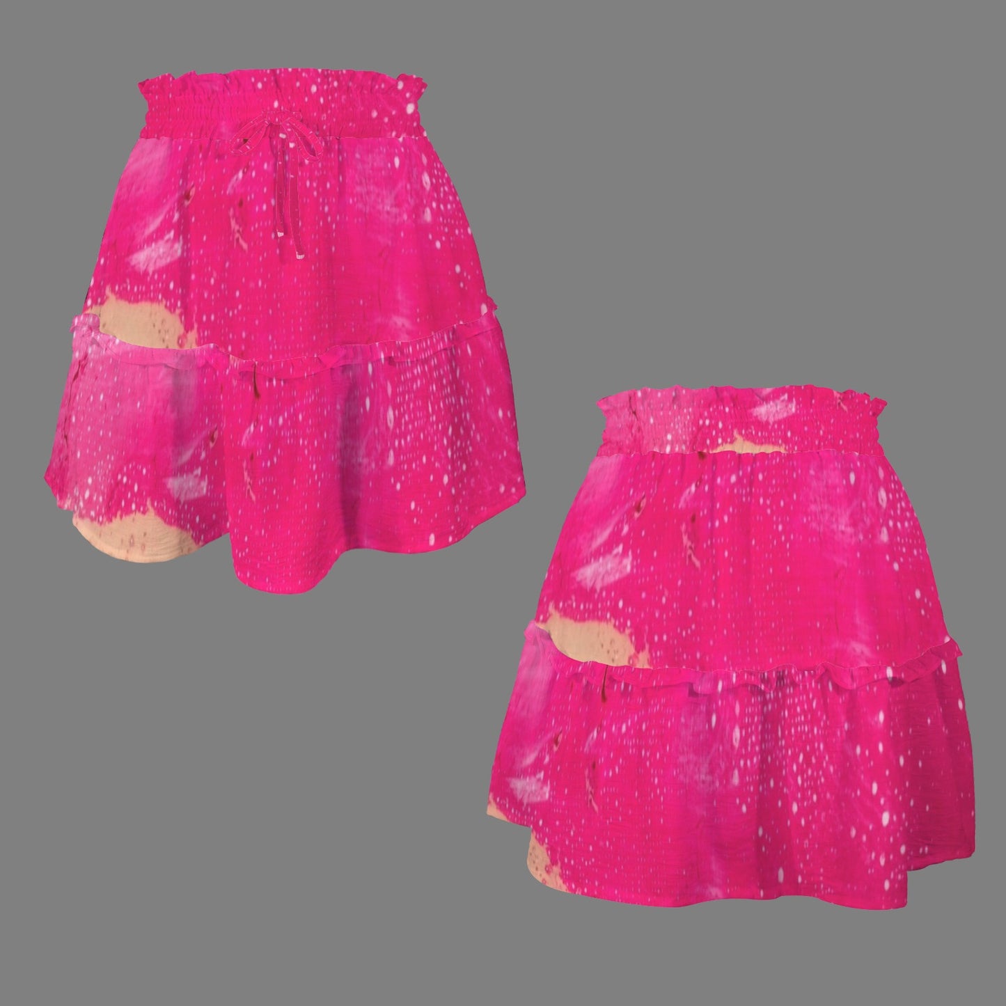 big pink ruffle skirt